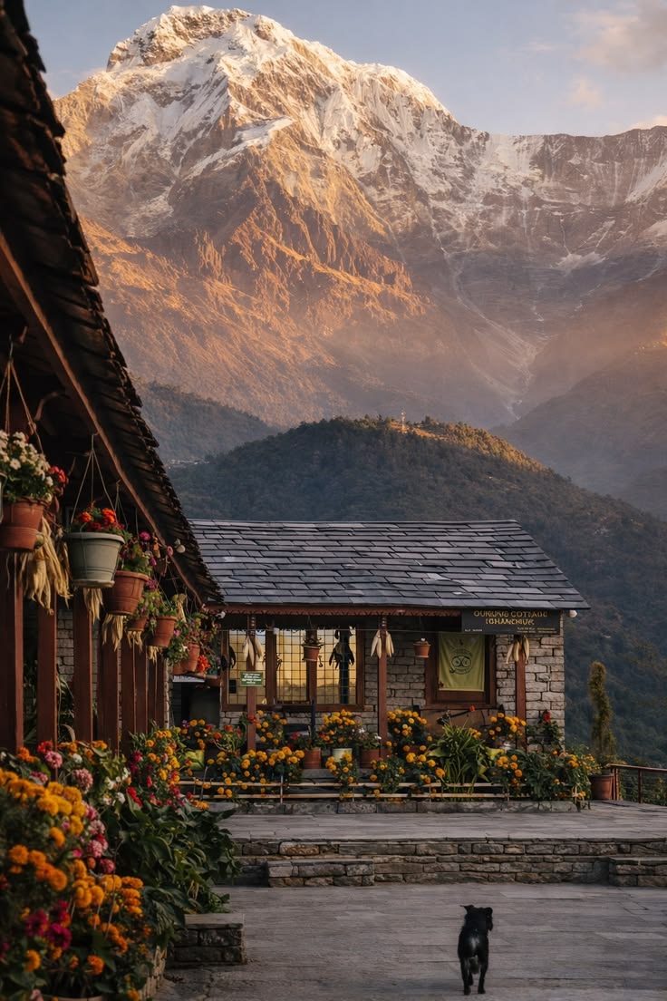 Luxury destination wedding venue in Nepal with mountain backdrop